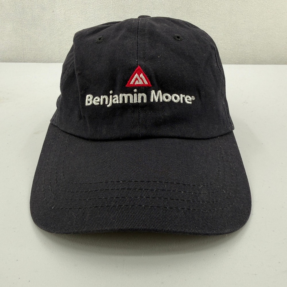 Benjamin Moore Paint Baseball Hat Mens Dark Gray Adjustable Logo Twill Work Cap